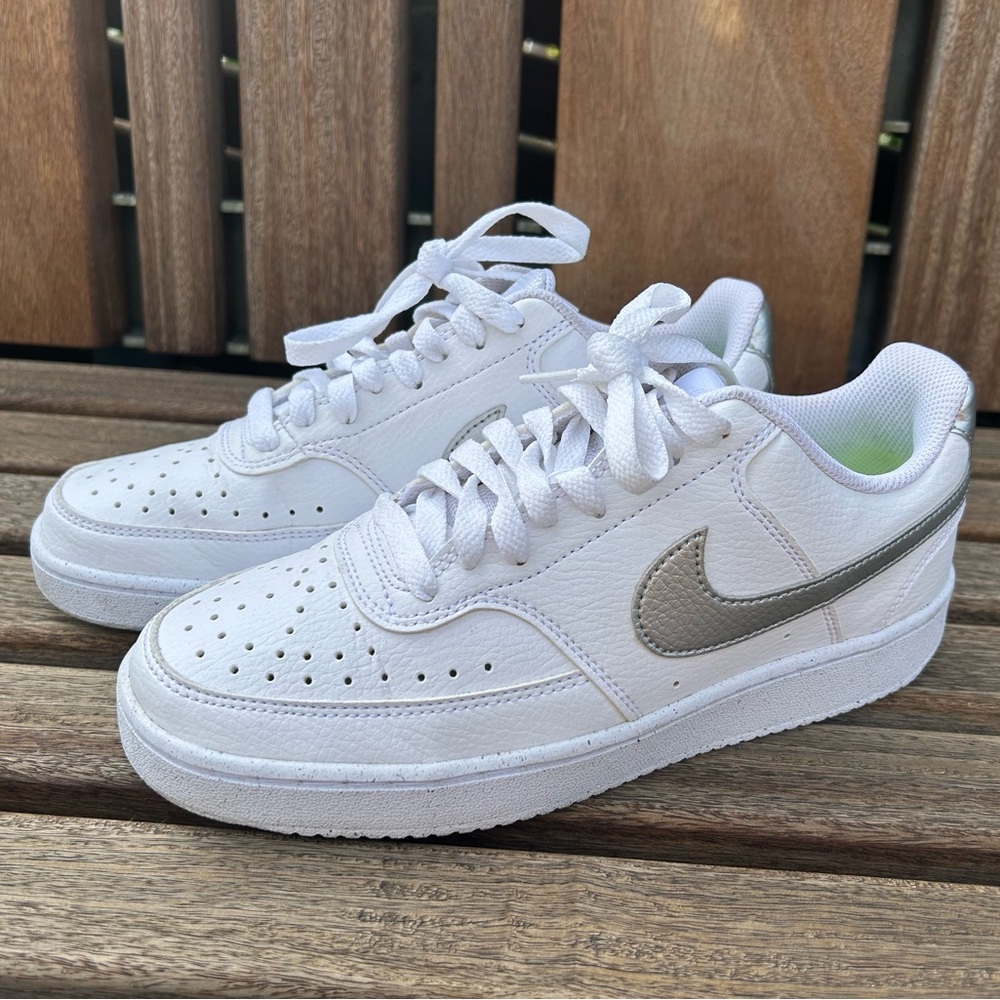 Nike Court Vision Low Next Nature 'White Metallic Silver'